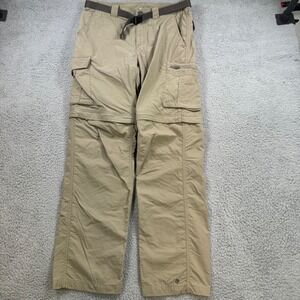 Columbia Mens Convertible Hiking Pants Zip Off Khaki Size 32x32